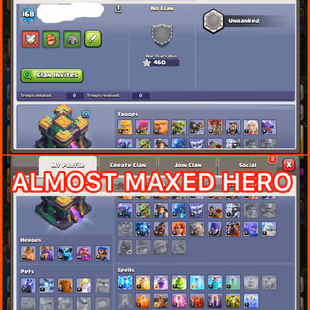 🎯HIGH VALUE) 22 EQUIPMENTS👹 LOADED 6 HEROES SKINS ALMOST MAXED TH14 ALMOST MAXED HEROES 66-72-41-40-19  BH9 FASTEST - Image 3