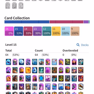 9 YEAR BADGE [] MAX 113 [] ARENA 24 [] 64 ELITES [] 21 EVO [] 10000 TROPHIES [] XP70 [] KT15 [] GEMS 5584 [] 190 EMOTES  - Image 2