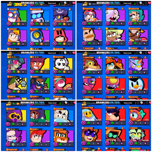 146 GEMS | 99/100 BR | 53K TROPHY | 34 MAX [ 33 HYPERCHARGED ] | 283 GOOD SKINS | 29 MAX RANK BRAWLERS | FULL ACCESS  - Image 4