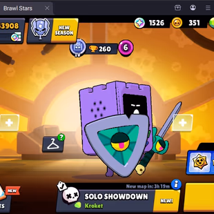 239 SKINS | 18 HYPERCHARGE | 43.908 TROPHIES | 97 BRAWLERS | 16 MAX BRAWLERS  - Image 1