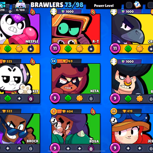 TROPHIES 46219 [] BRAWLERS 73 [] MAX BR 21 [] HYPER 14 [] SKINS 128 - Image 5