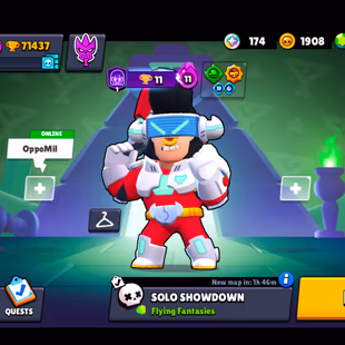 412 SKINS | 71.400 TROPHY | 101 BRAWLERS | 52 HYPERCHARGE | 53 MAX | 50 PRESTIGE | 9 BUFFIES - Image 1