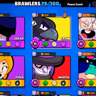 79 brawler | 25000 Trophy | 8 Max Brawler | 2 Haypercharge | 108 skin | 25k trophy - Image 5