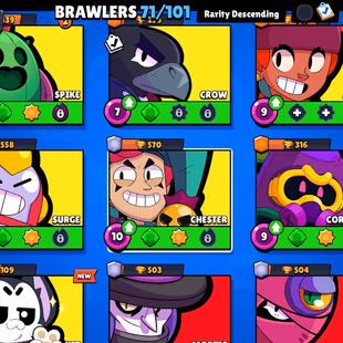 25k trophies, 71 brawlers, 9 legendary brawlers, 4 11 strength, 49 gems, 60 skins, description - Image 4