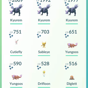 LEVEL 50 [] 3x SHINY LEGENDARY KYUREM TRADABLE [] LEGENDARY RESHIRAM [] 2 MILLION STARDUST [] RENAMABLE - Image 6