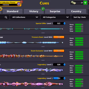 KICK-START DEAL | Level 145 | VIP Diamond | 12 Legendary Cues | 2 Cues MAX | 225M Coins | Fresh Account - Image 5