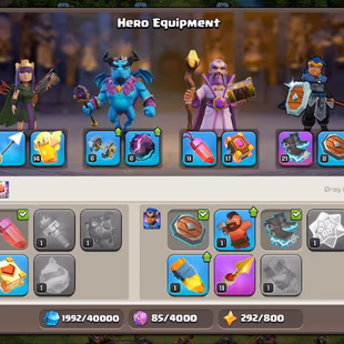 🚀SUPER LEGENDARY TH14🚀EPIC EQUIPMENTS | HEROS LVL 74-82-42-41-27 | INSTANT DELIVERY | - Image 3