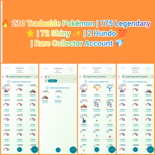 🎯NW STOCK LVL 41 STRONG ACCT/ 210 TRADEABLE PG / 2 HUNDO 💯IV/ SHADOW HO-OH LUGIA RARE / LEGENDARY | 72 SHINY / INSTANT - Image 6