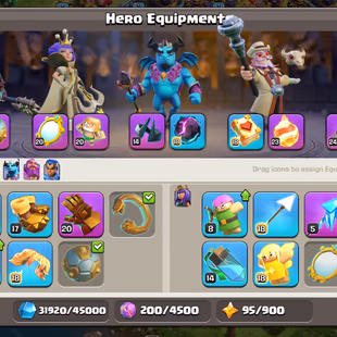 Th15 Almost Max [700-Cwl Medel] | Hero-75-86-36-30 | Equipment-14-Epic All Good 20-Lvl Up | Defns Max |  XP-180 | NC-Yes - Image 5