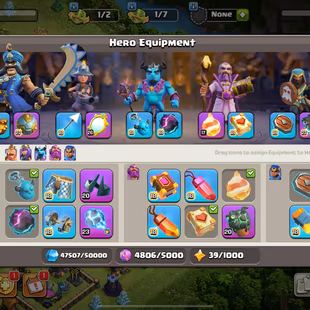 🔥23 EQUIPMENT MAX 💎ALL HERO MAX - TH 18 - 4500 STAR - 1500 GEMS - 8K CUPS - RENAME 500 - 255 XP - INSTANT - AVAILABLE - Image 7