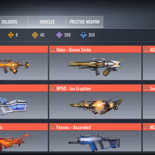 [Stacked] 13 Mythic ( 11 Max ) & 46 Legendary Weapons | 5 Legendary Soldiers | OG Skins | Meta Stacked | Full Access - Image 4