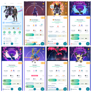 S 2.074 Level 66 Super Mewtwo Armor Ceruledge FusionZacian Necrozma pinkblue MoltresGalar 33 Shiny And Legendary 368 Shi - Image 1