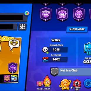 317 SKINS | 70.100 TROPHIES | 100 BRAWLERS | 64 HYPERCHARGE | 65 MAX | 47 PRESTIGE | 11 BUFFIES - Image 6