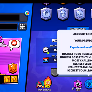 217 SKINS | 30.200 TROPHIES | 95 BRAWLERS | 6 HYPERCHARGE | 11 MAX | 1 PRESTIGE | 11 BUFFIES - Image 7