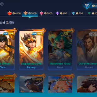 ML 250 143skin85hero66level  Libra shiryu Chou Sagittarius Seiya Badang LUCKYBOX moskov Epic Balmond Epic Freya Gaara V - Image 4