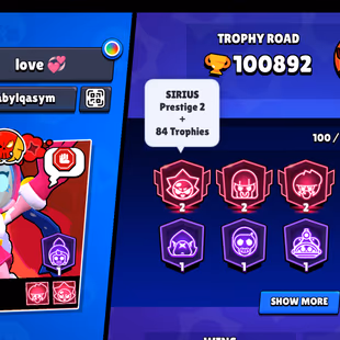 97X PRESTIGE | 101K TROPHY- 300X SKINS | 3v3 WINS | 100/100 BRAWLER | 24X MAX | 20X HYPER | 36-GEM | DELIVERY INSTANTLY  - Image 3