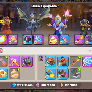 💜16/16 EPIC MAXED💜[TH18] LEAGUE SKINS FULL SET WITH MAP || GLOBAL 102 RANK || 5 HERO MAX || ALL TROPS MAX || 12x MAP  - Image 7