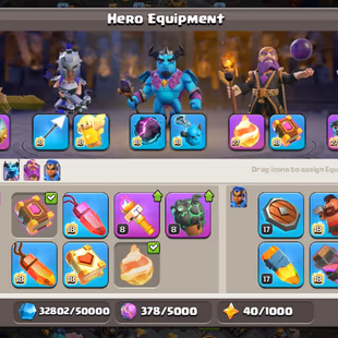 RAREST🔥 7240 WAR STAR💎 TH 17 [] MAX HERO -LEAGUE KING -3 SCENERY - 276 XP- ALL EQUIPMENT - OBSTACLE - BH 10 - 4K GEMS - Image 8