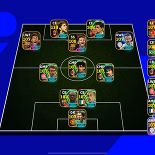 [EFOOTBALL RARE ACCOUNT] ALL PAID CARDS | BIGTIME BOOSTED | FULL SQUAD | ONE 110 CARD | 4 CARDS 108 | 14 CARDS 107 | HIG - Image 1