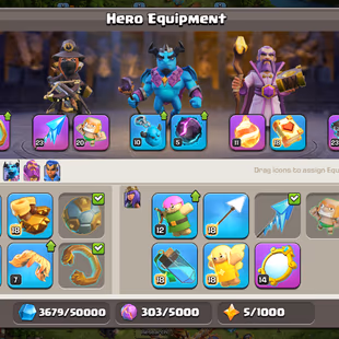 Th16 Almost Max | Hero-93-95-70-45 | Equipment-10-Epic All Good Lvl Up | Wall Defns Max |  XP-217 | NC-Yes | BEST-DEAL - Image 5