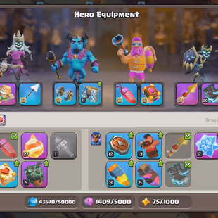 405🔥TH18 ALMOST MSX🔥[HERO-100-105-80-80-55-8 ] MAIN DEFENCE MAX | GOOD EPIC EQUIPMENT | NC 500 | BH10 | FULL ACCESS - Image 8