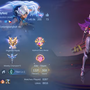 🔥IMMORTAL ACCOUNT || 66 PERCENT WINRATE🔥 GRAND-13 || LEGEND-1 || EXQUISITE-5 || 3 COLLECTOR|| 365 SKIN || ALL HEROS || - Image 4