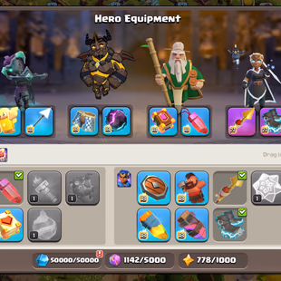 💫[ TH-17 NEAR MAX - 4 EPIC MAX ]💫SB-GG-RS-EB [MAX] || HEROS: 100-100-63-75-50 || 1100 MEDALS || NICE DEF - TROOPS - Image 6