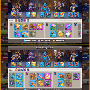 ✅BEST OFFER✅TH16: BK80-AQ95-MP71-GW70-RC45 | 224 XP | NAME CHANGE: 500 GEMS | 8 EPIC EQUIPMENT | INSTANT DELIVERY - Image 5