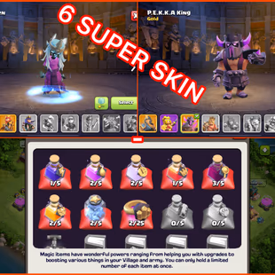 🎯HIGH VALUE) 22 EQUIPMENTS👹 LOADED 6 HEROES SKINS ALMOST MAXED TH14 ALMOST MAXED HEROES 66-72-41-40-19  BH9 FASTEST - Image 6