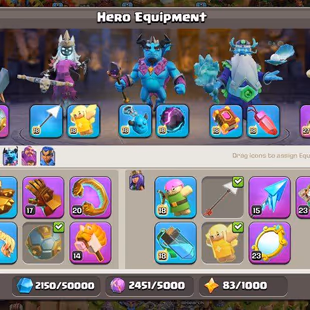 💀[42000 GEMS]💀LEGENDARY MAX TH18 | FREE NAME CHANGE | LOADED WITH MAGIC ITEMS | EPIC EQUIPMENTS | 6 SCENERIES |  - Image 5