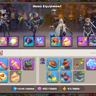 🔥[22406 GEMS]🔥TH 18 MAX || [ 6 EPIC EQUIPMENT MAX] || BK 105 AQ 105 MP 95 GW 80 RC 55 DD 25 || 1735 MEDAL || FREE NC - Image 7