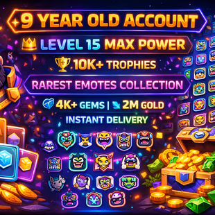🎯OG 9 YEAR ACCT | RARE EMOTES BALLOON 👹 | 10K TROPHIES | 39 MAX LEVEL 15 CARDS | ARENA 25 | INSTANT - Image 2