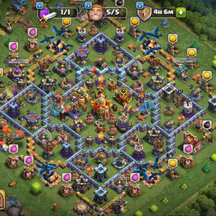🚀TH16 SEMI MAX🚀HEROS LVL 58-70-37-37-15 | 9 HEROS SKIKS | 389 CWL MEDALS | EPIC EQUIPMENT | - Image 1