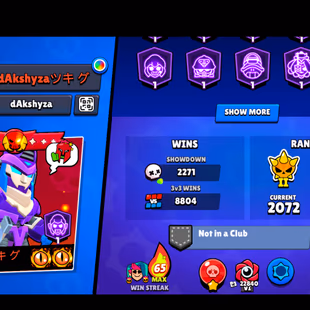 334 SKINS | 63.100 TROPHIES | 100 BRAWLERS | 43 HYPERCHARGE | 43 MAX | 44 PRESTIGE | 8 BUFFIES - Image 7