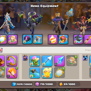 💙RARE DECORATION 💙 TH-18 [MAX] DEFENCE | ALMOST ALL TROOPS MAXED | SOLID EPIC EQUIPMENT | 3X RARE SCENERY | PAID SKINS - Image 7