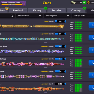 ORIGINAL YOME ACCOUNT | Level 371 | 1 Billion Coins | 15 Legendary Cues | Galaxy Cue Upgraded | Fresh Account - Image 4