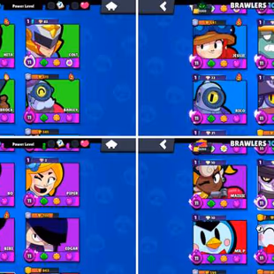 65K Trophies | 100/100 Brawlers | 34 Max Brawlers - 32 Hypercharges | 373 Skins | 1049 Pins | 469 Icons | 222 Sprays - Image 4