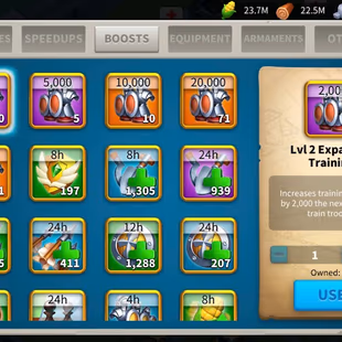 ROK281-2:58M - Vip 16 - Speed 2191 day -  Max 10 Commanders + 2931 Gold Heads   - Image 2