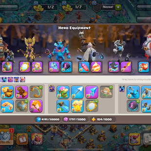 RAREST🔥 METEORITE BUILDER SKIN💎35 EQUIPMENT MAX - 6600 STAR - TH 18 - 5 HERO MAX - 29K CUP-GOLDEN HOG - WAR ARENA  - Image 8