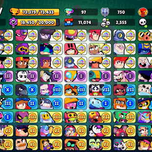 11.11 PIN | 282 SKINS | 73.400 TROPHY | 98 BRAWLERS | 24 HYPERCHARGED | 28 MAXED BRAWLERS | 2 BUFFIES - Image 3
