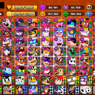 350 SKINS | 76.100 TROPHIES | 100 BRAWLERS | 79 HYPERCHARGE | 84 MAX | 38 PRESTIGE | 13 BUFFIES - Image 4