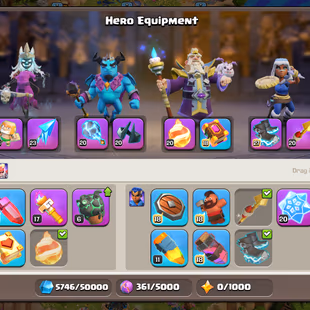 ALL HELPER MAX | TH18 CLOSE MAX TYPE | HERO-105-105-70-80-55 | SB-MAX!AF-MAX!EB-MAX!CLOSE MAX HUGE EQUIP | 212-XP | BH  - Image 8