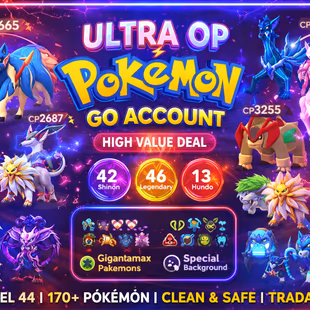 🎯OP PG ACCT LVL 44 |  TRADABLE PG 👹| SHINY 42 | LEGENDARY 46 | 13 HUNDO | DIALGA | GIGANTAMAX  | FAST DELIVERY - Image 1