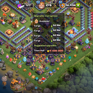 TH 15 MAX|🌟HEROES 90-90-70-65-40|ALL EPIC EQUIP🌟MAX EQUIP GG SB FB EB RS MM |FREE NAME CHANGE |MAX BUILDER APPRENTICE  - Image 2