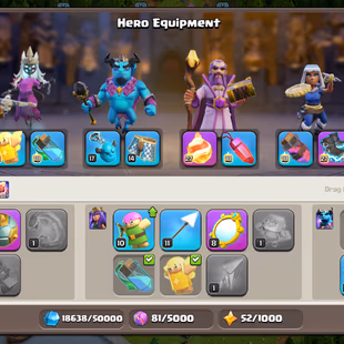 🔥Xp-213🔥 || Th18 Old Obstacles || Good Epic Equipment || Heroes 80-100-55-46-31 || 6 Builders || Nc Available || Cheap - Image 4