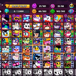 177 SKINS | 32.500 TROPHIES | 88 BRAWLERS | 12 HYPERCHARGE | 25 MAX | 4 PRESTIGE | 14 BUFFIES - Image 4