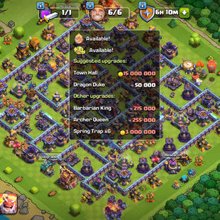 FREE NC | TH15 MAX BASE | 1200-MEDAL | 13X EPIC EQUIPMENT | HERO-85-90-70-65-40 | MAX TYPE PROFILE | 209-XP | ITEMS - Image 3