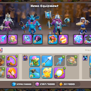 🔥[ 21'000 GEMS - TH-18 NEAR MAX ]🔥 5 HEROS - WALLS - PETS MAX | GG-SB-EB [MAX] | FB [26] | AF-FA-MT-RS-FF [20] - Image 5