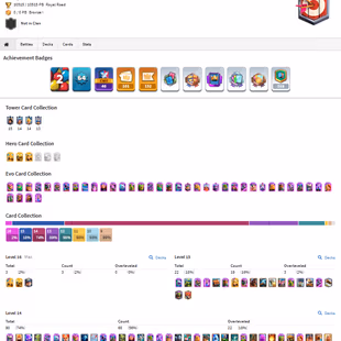 ⚡LV 64 - 39 EVO CARD⚡ ARENA 26 | TROPHIES 10515 | EMOTE 101 | 3 CARD MAX - 22 LV 15 - 90 LV 14 | 3 HERO | 22 TOWER COLL - Image 3