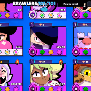 106/106 RARE SKINS/FREE NC | 66K TROPHY-260X SKINS | 101/101 BRAWLER | 45X MAX | 32X HYPER | 3v3 WINS | 112-GEM | BEST - Image 7